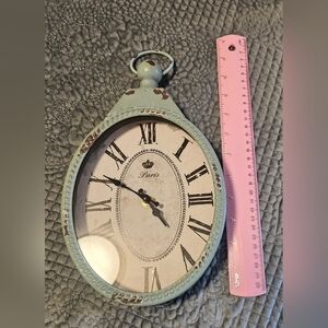 Elegant Parisian Wall Clock with Black Roman Numerals